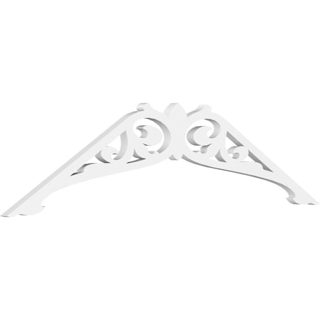 Ekena Millwork Pitch Carrillo Architectural Grade PVC Gable Pediment, 48"W x 14"H x 1"P (7/12) GPP048X014X100CRL